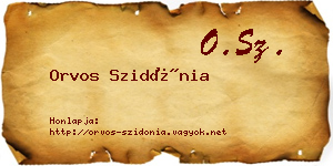 Orvos Szidónia névjegykártya